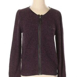 Nordstrom Trouve purple zip up cardigan xs